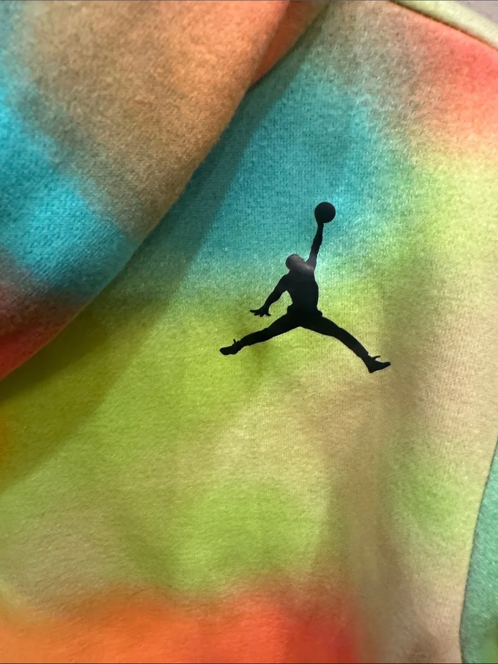 Nike Tie-Dye Hoodie in Orange, Green, Teal